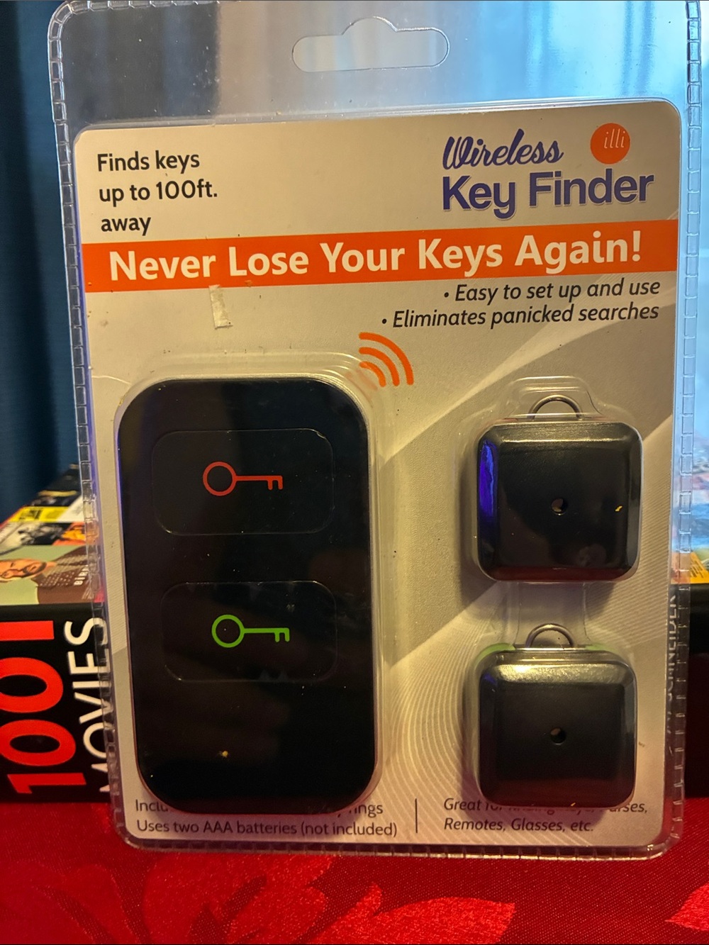 Wireless Key Finder - Black with Red & Green Icons